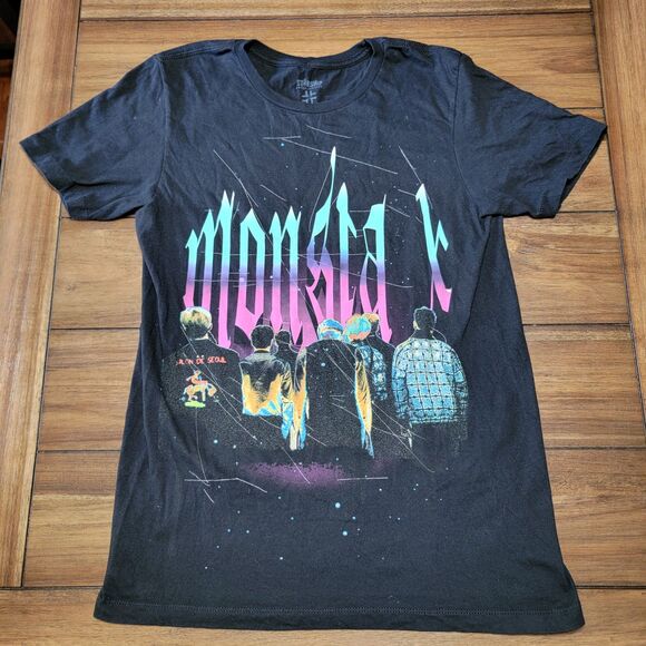 Monsta X SS Black Unisex Tee Kpop Starship - Size Medium - Picture 2 of 4